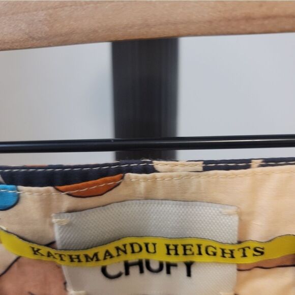 CHUFY KATHMANDU HEIGHTS Keket Shorts Pleated Navy Boho Belted Tie Small NWT - Picture 4 of 9